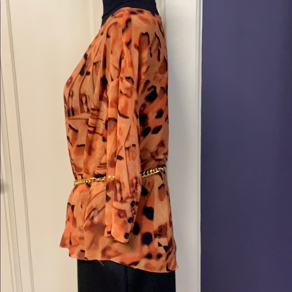 Kenzie silk animal print asymmetrical tunic - Picture 5 of 7